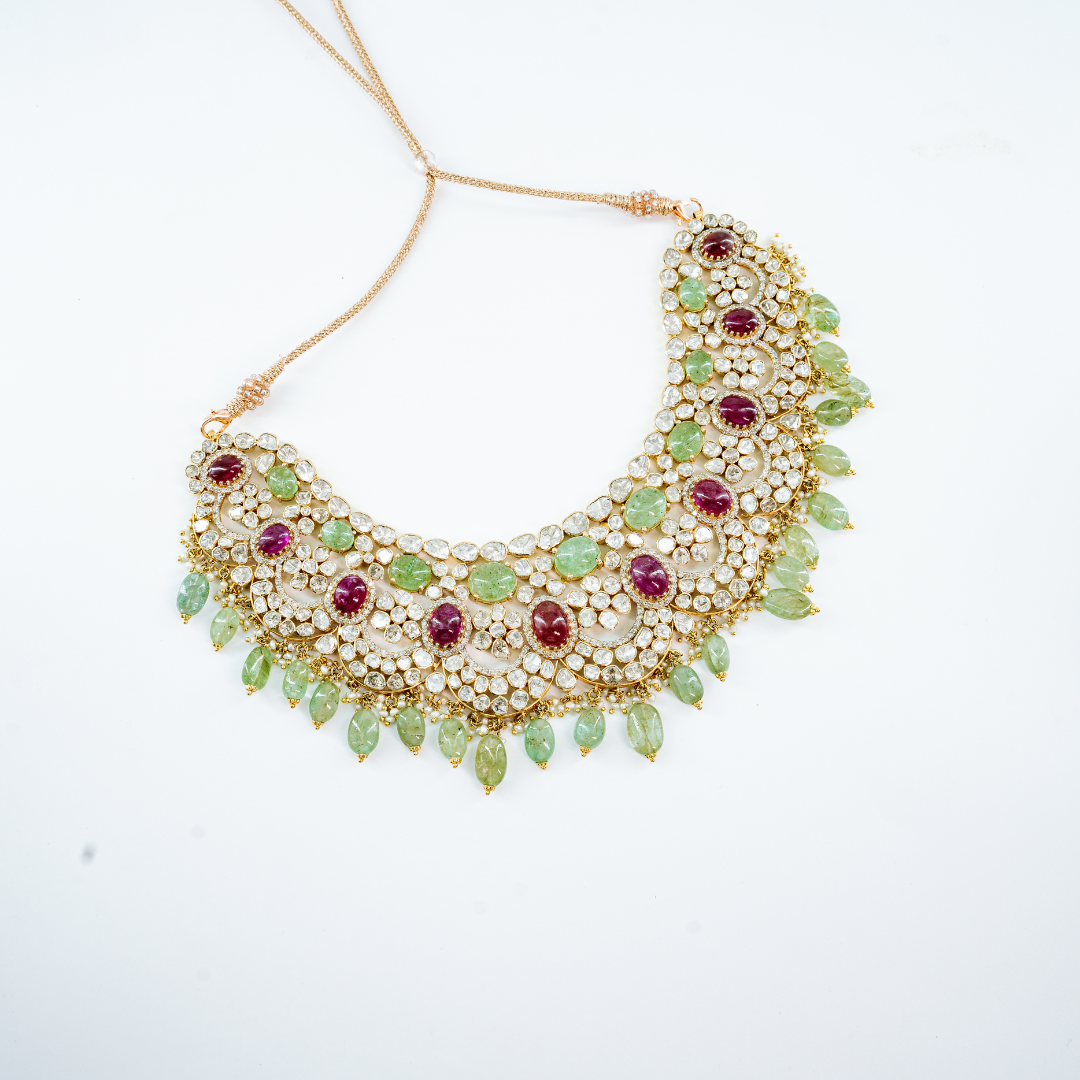 POLKI EMERALD NECKLACE