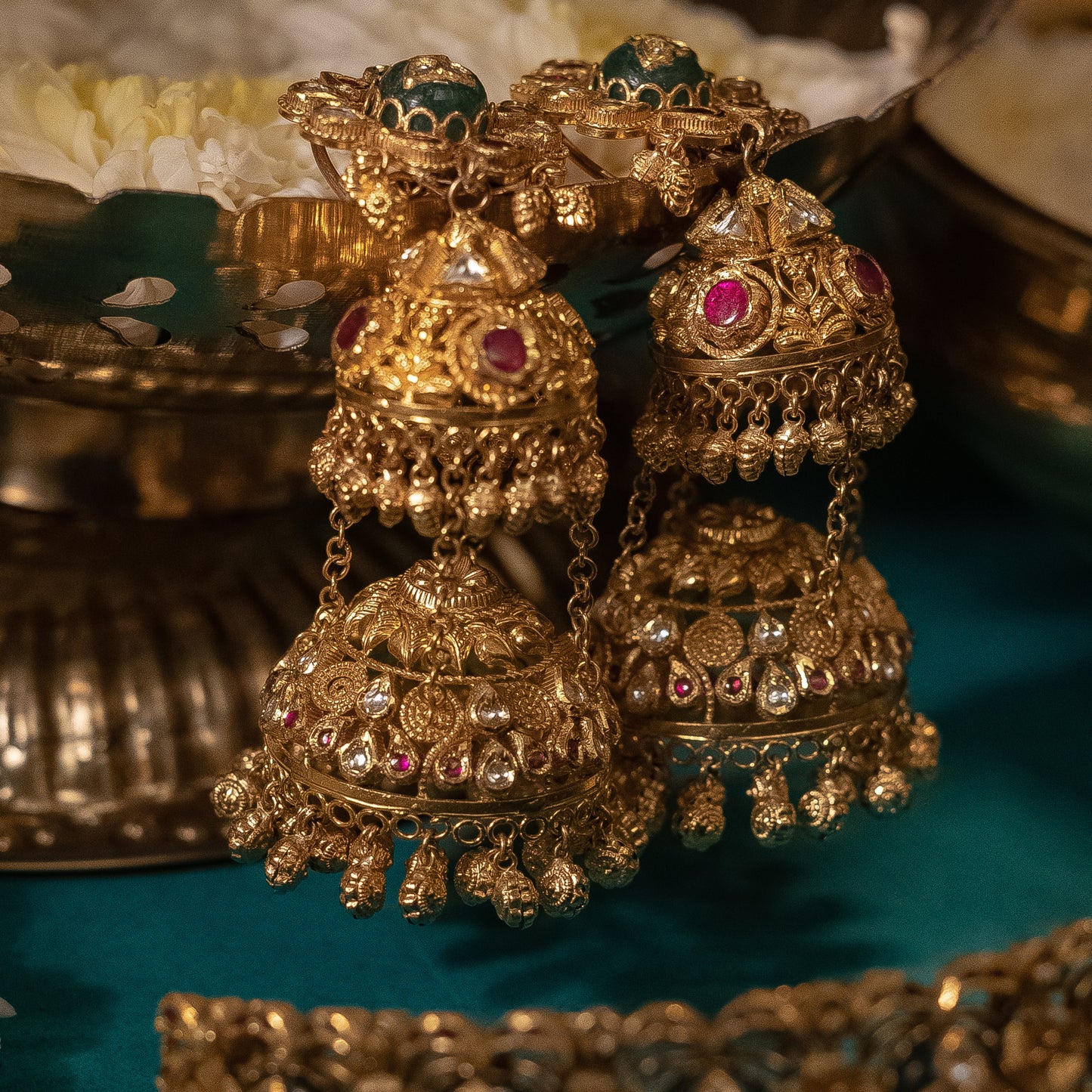 KUNDAN ANTIQUE EARRING