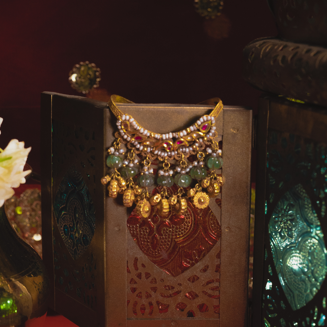 HERITAGE POLKI TWO FINGER RING