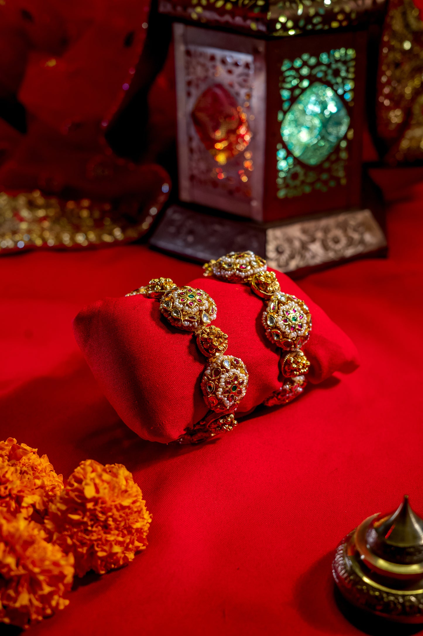 Gold gajra Bangles