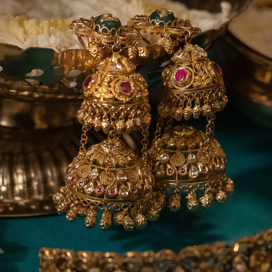 KUNDAN ANTIQUE EARRING