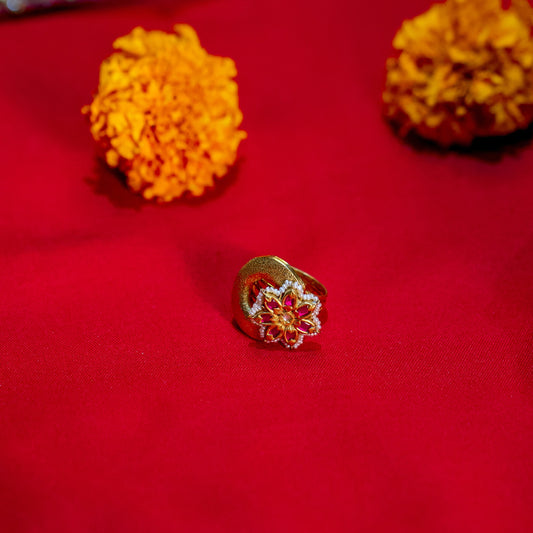 Gold Rajwadi Ring