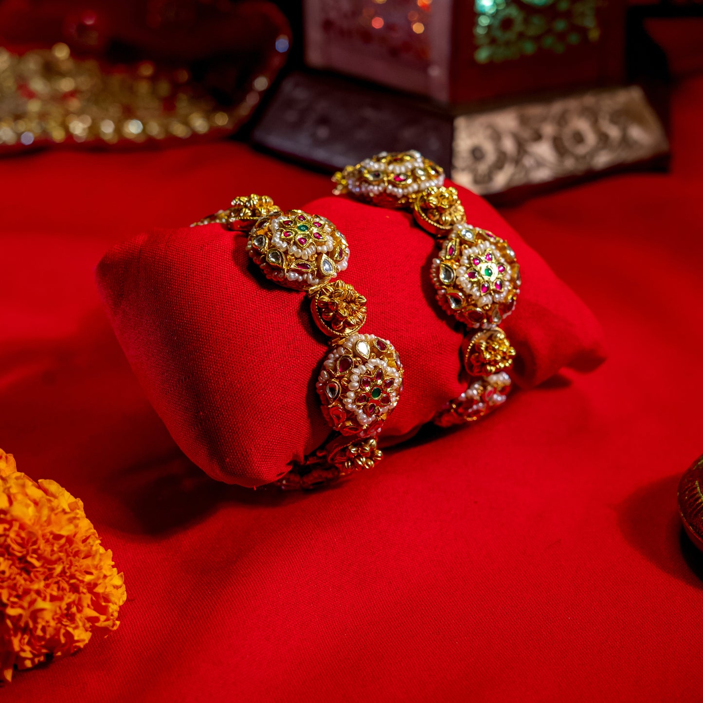 Gold gajra Bangles